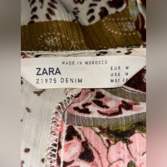 Zara Patchwork Paisley Shirtdress Women M Boho Hippie‎ Cowgirl Western Country - Picture 3 of 10